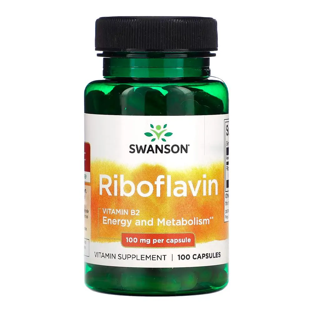 Vitamina B-2 Riboflavina 100mg 100 Cápsulas Importado