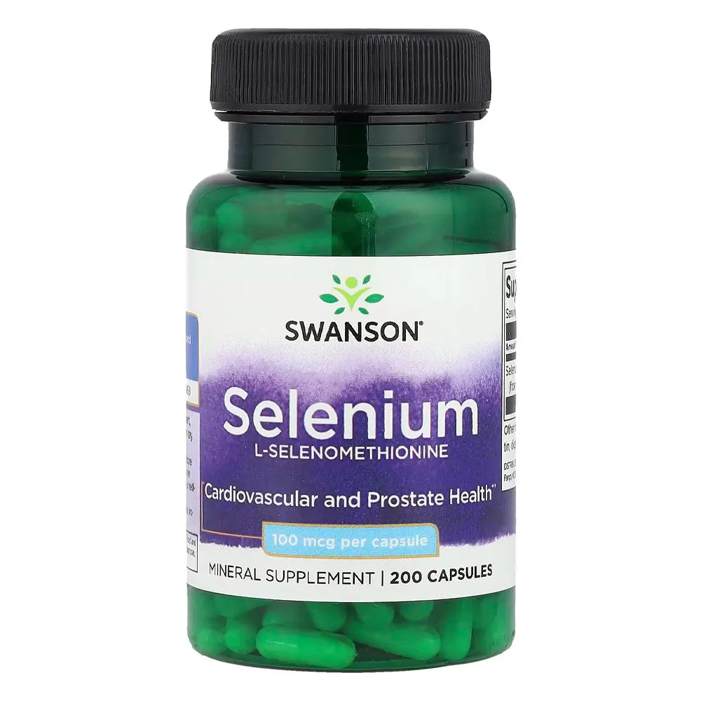 Selênio 100mcg Swanson 200 Cápsulas Importado