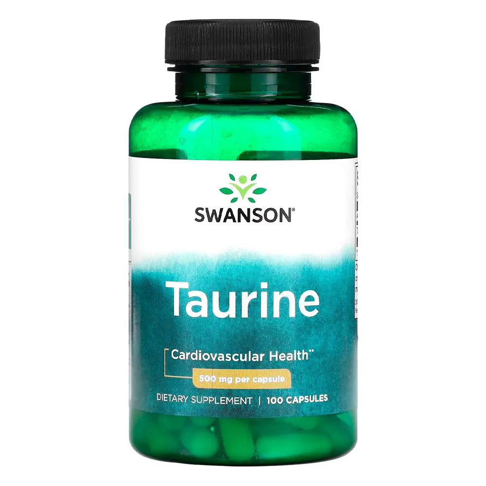 Taurina 500 mg Swanson 100 Cápsulas Importado