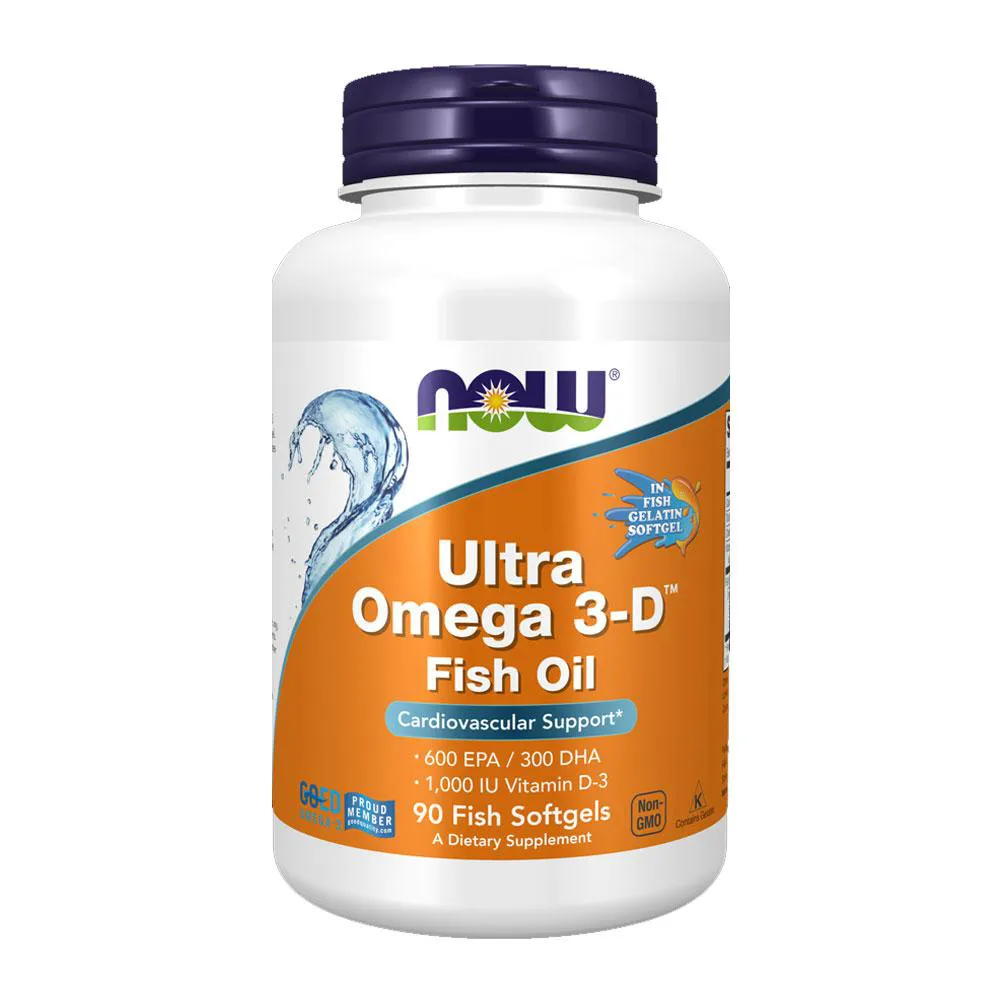 Ultra Omega 3-D Now Foods 600Epa/300Dha 90Soft Importado