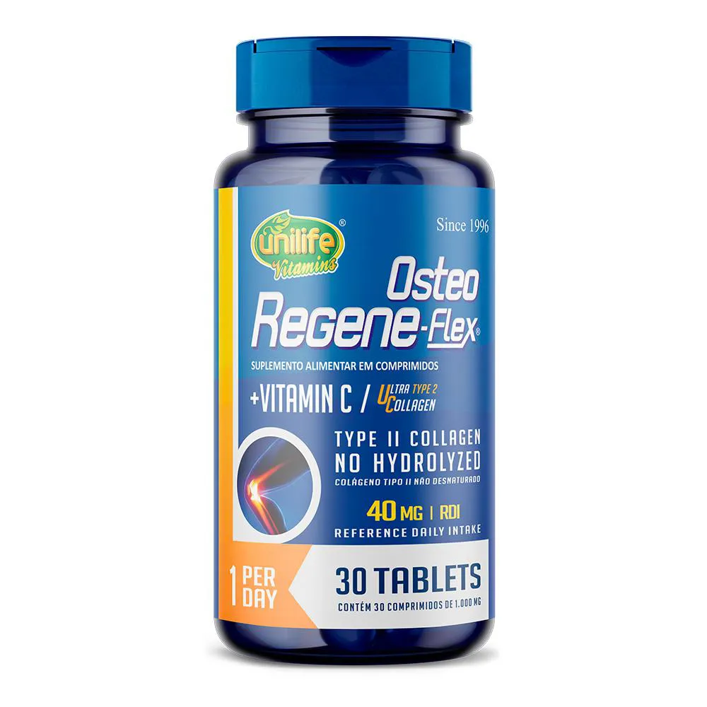 Colágeno II + Vitamin C Unilife Osteo Regene Flex 30Comp