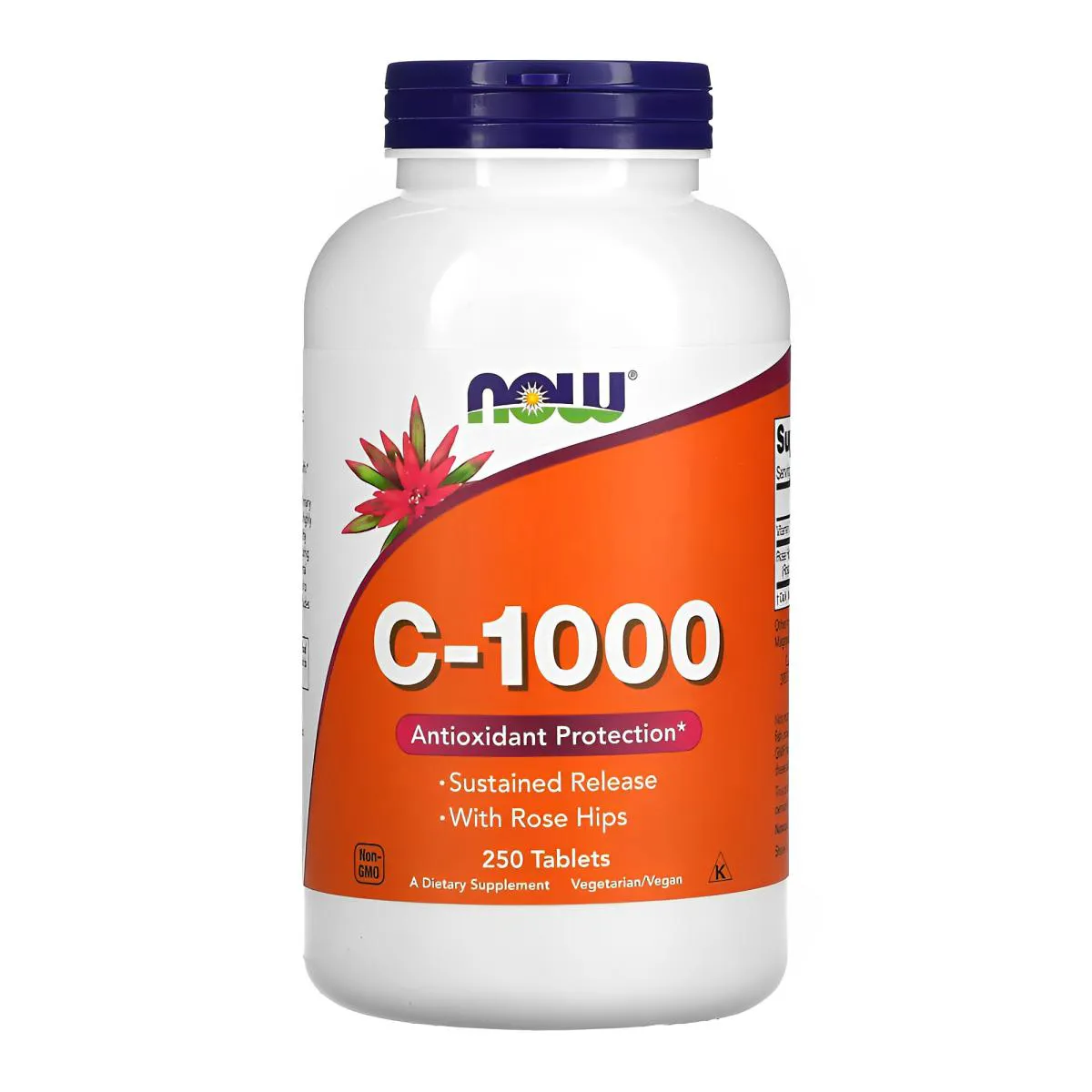 Vitamina C e Rosa Mosqueta Now Foods 250 Tabs Importado