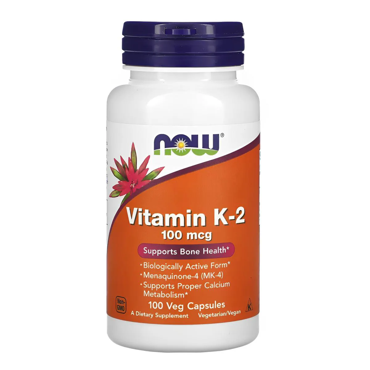 Vitamina K2 100mcg Now Foods 100 Veg Cápsulas Importado