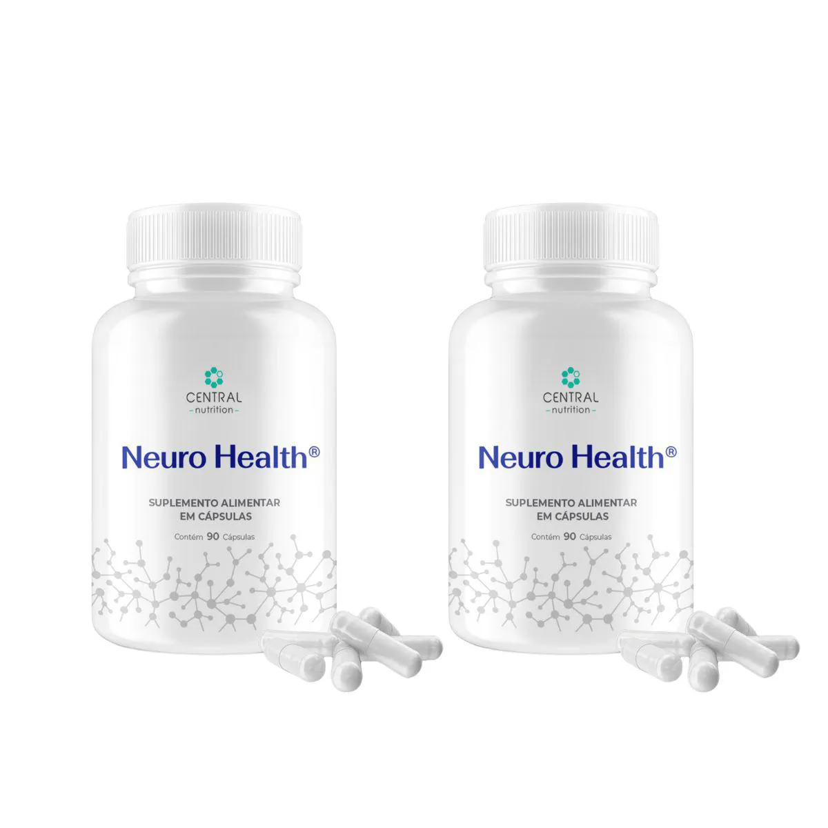 Kit 2 Neuro Health® - 90 cápsulas Suplemento Vitaminas para Memória - Central Nutrition