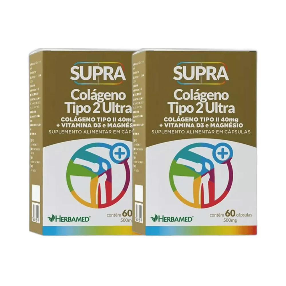 Kit 2x Vitamina Supra Colágeno Tipo Ii 40mg 60 Cps - Herbamed