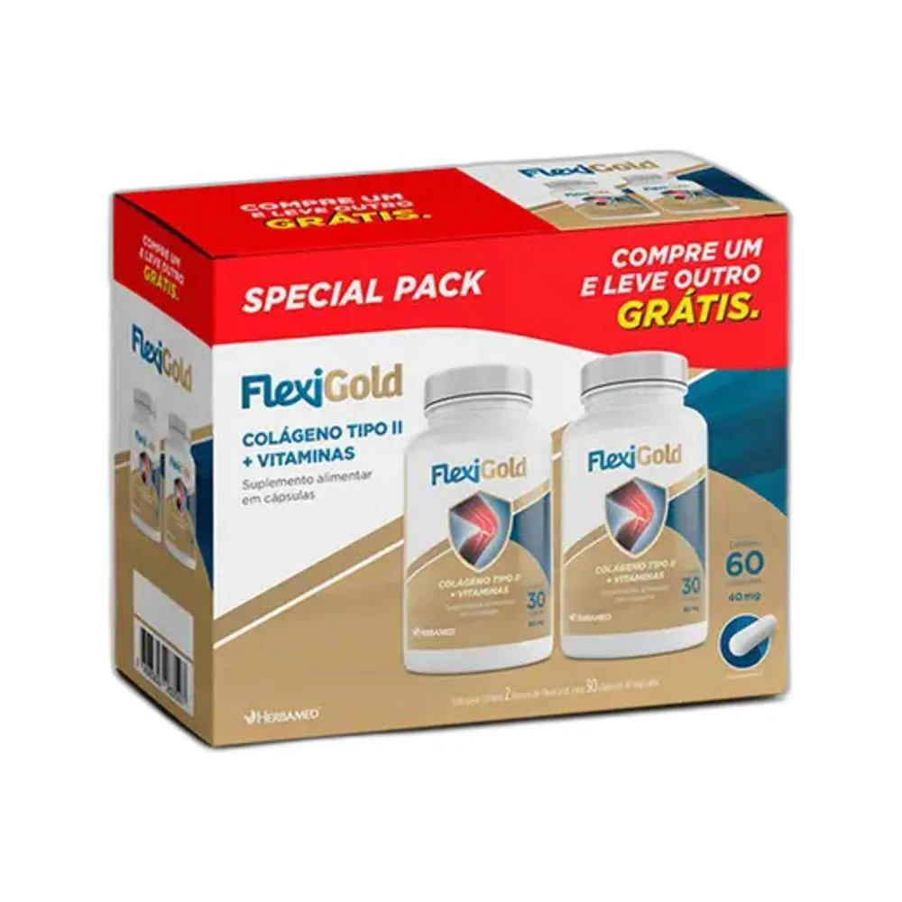 Vitamina Pack com 2 Flexigold 60 Cps - Herbamed