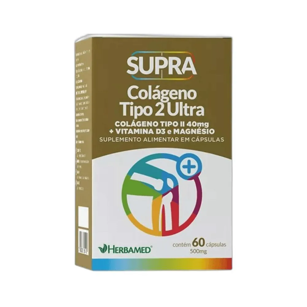Vitamina Supra Colágeno Tipo Ii 40mg 60 Cps - Herbamed