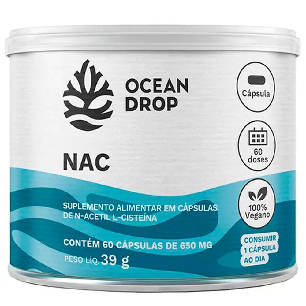 Nac Acetilcisteína Vegano (120 Capsulas) - Ocean Drop