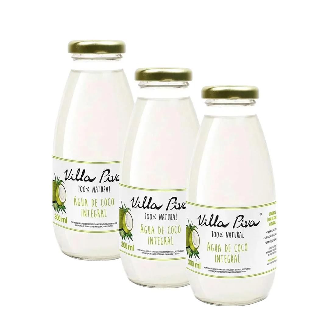 Kit 3x: Água de Coco Natural Villa Piva 300ml