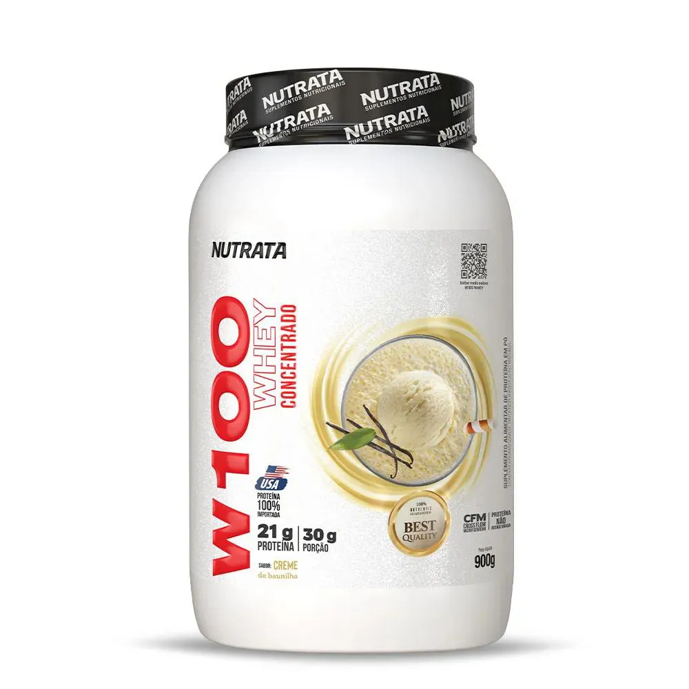 W100 Whey Baunilha Nutrata 900 G Pote