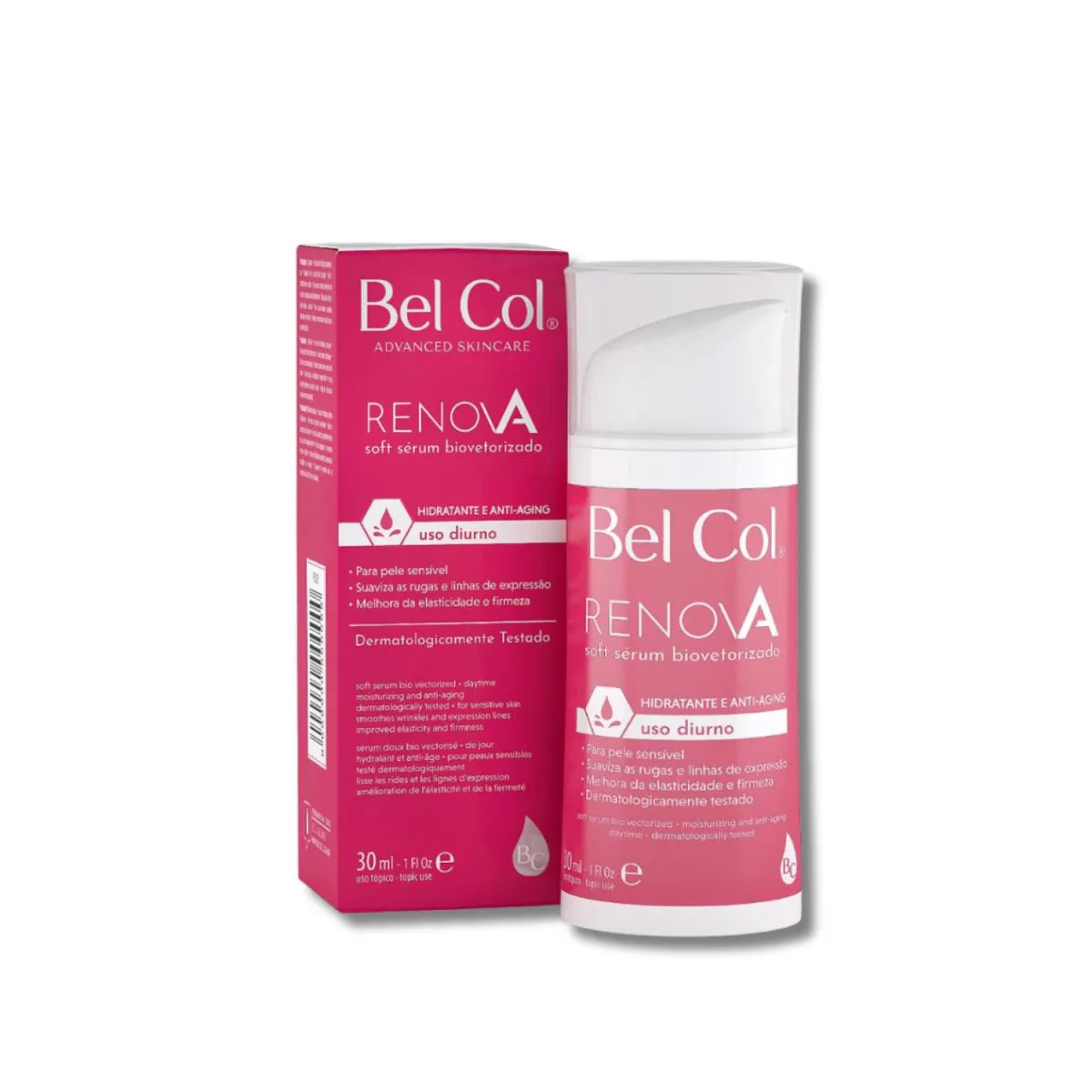 Bel Col Serum Hidratante Renova Pele Sensível Vit C 30ml