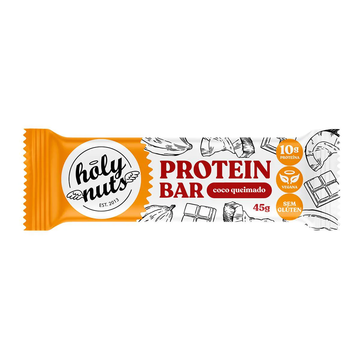 Barra de Proteína Vegana Holy Nuts Cookies’N’Cream 45g