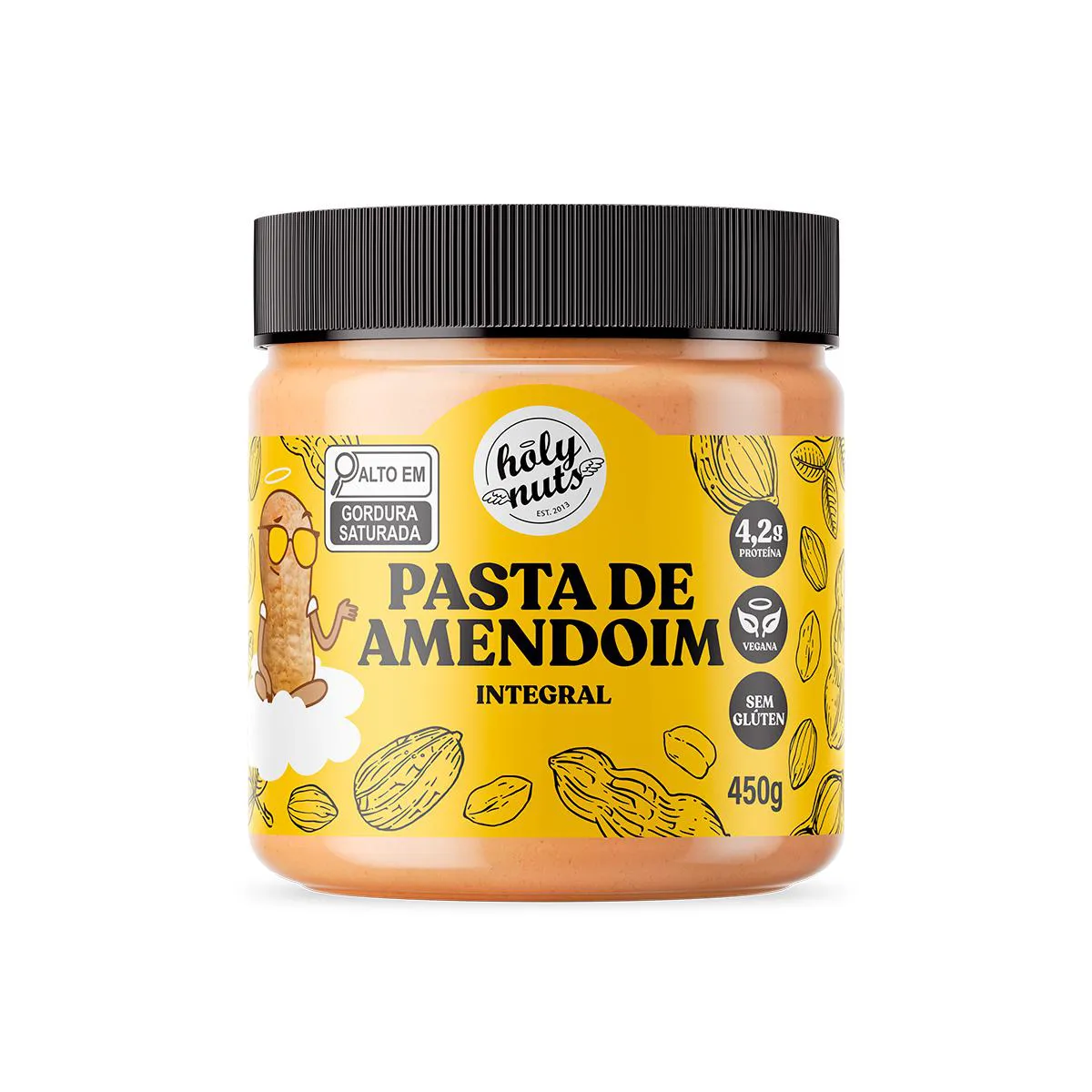 Pasta de Amendoim Holy Nuts Integral 450g