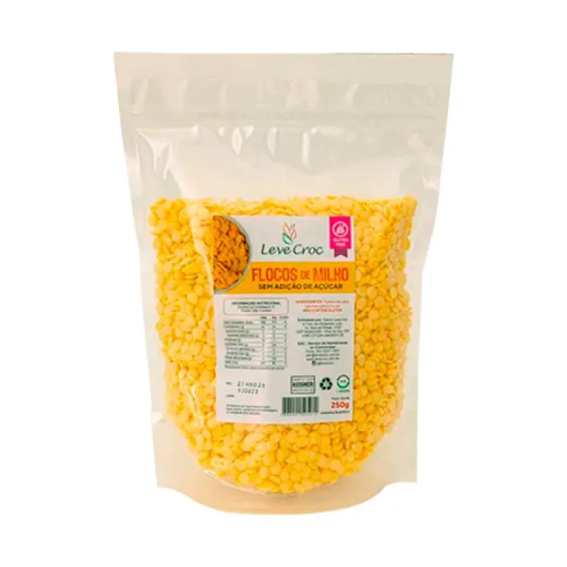 Flocos de Milho Natural Sem Glúten Leve Croc 250g