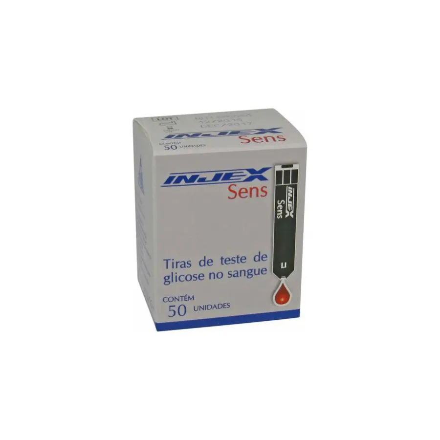 Tira Para Controle De Glicemia Glicose Cx 50un Injex Sens Ii