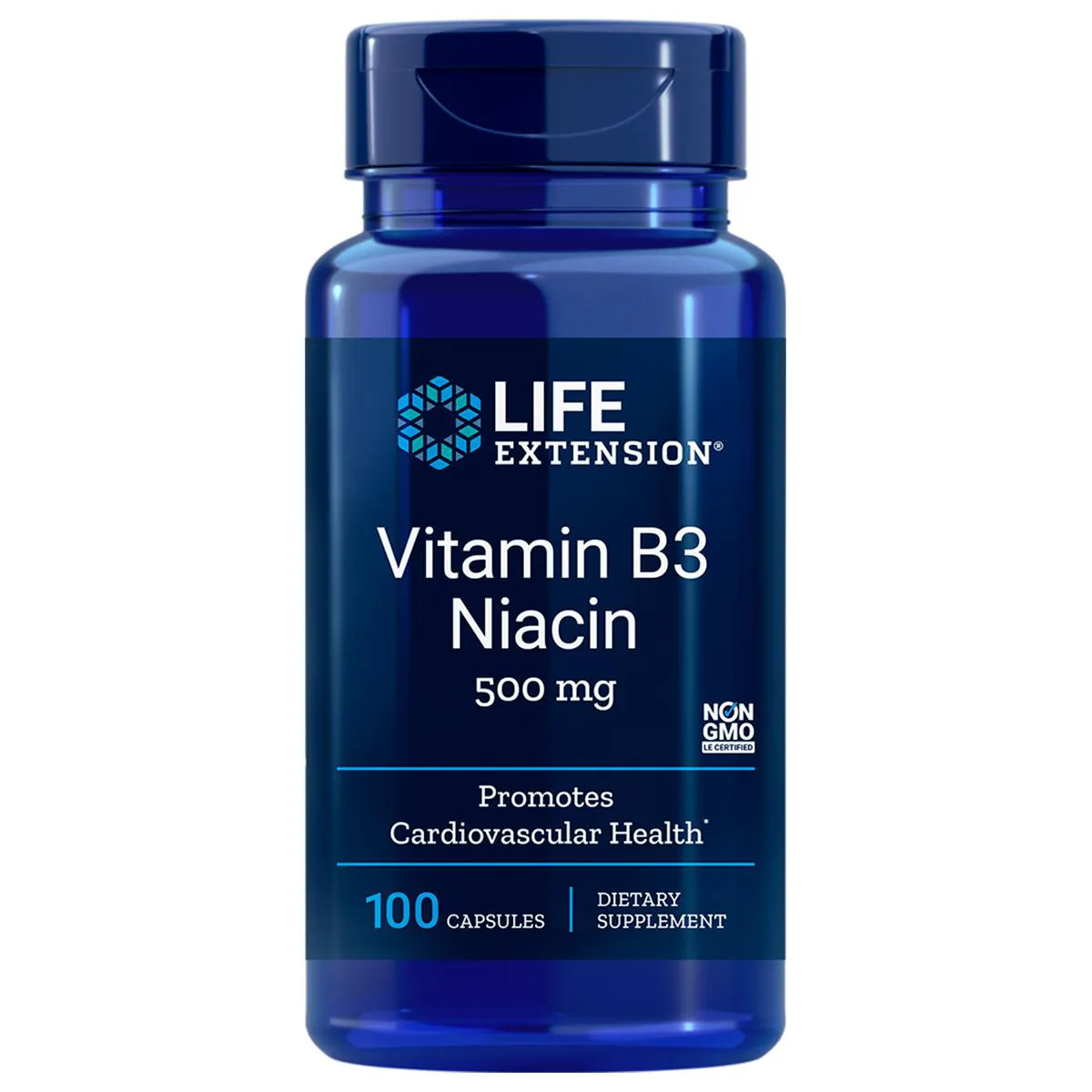Vitamina B3 Niacina 500mg 100caps Life Extension
