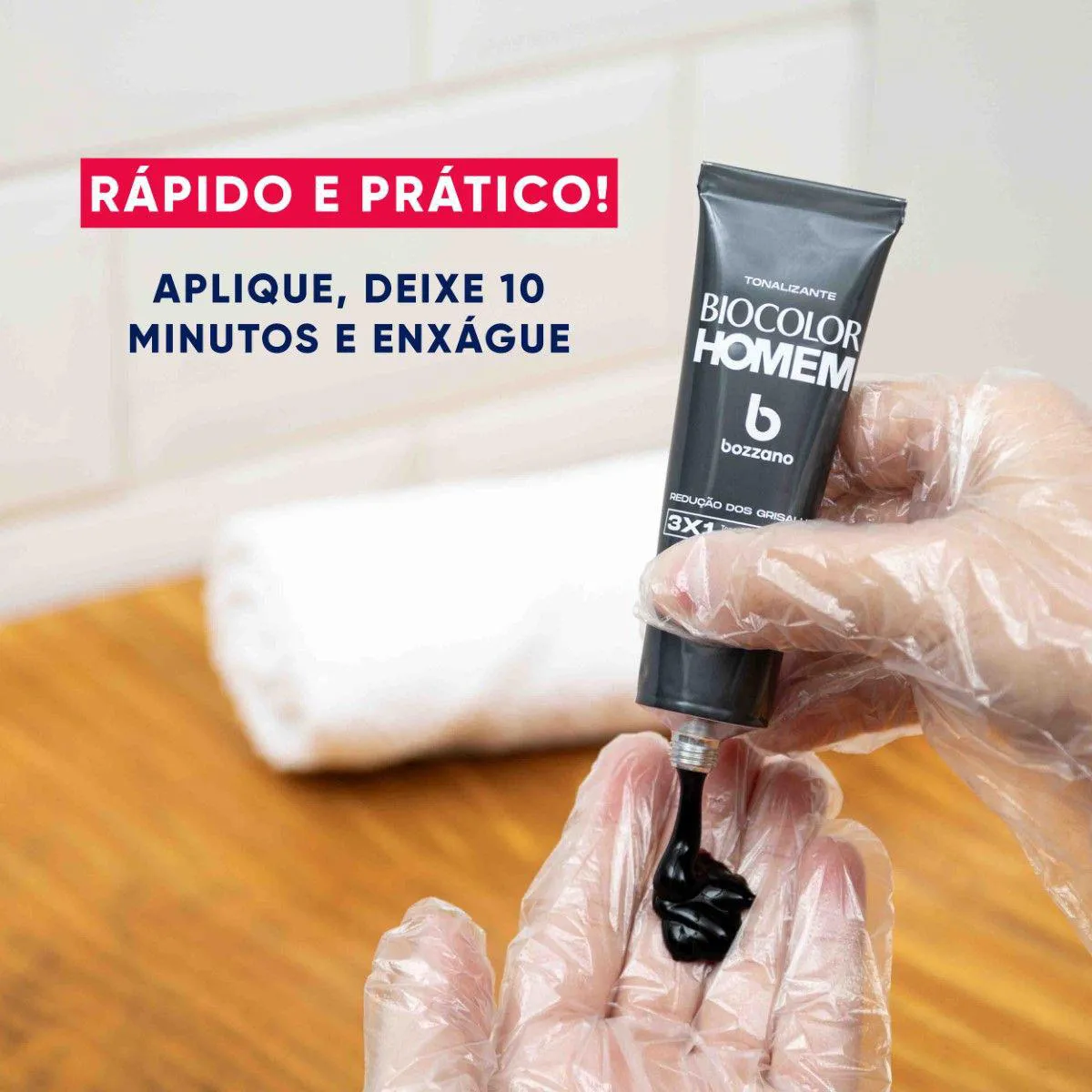 Tonalizante de Cabelo Biocolor Homem Bozzano - Redução dos Grisalhos