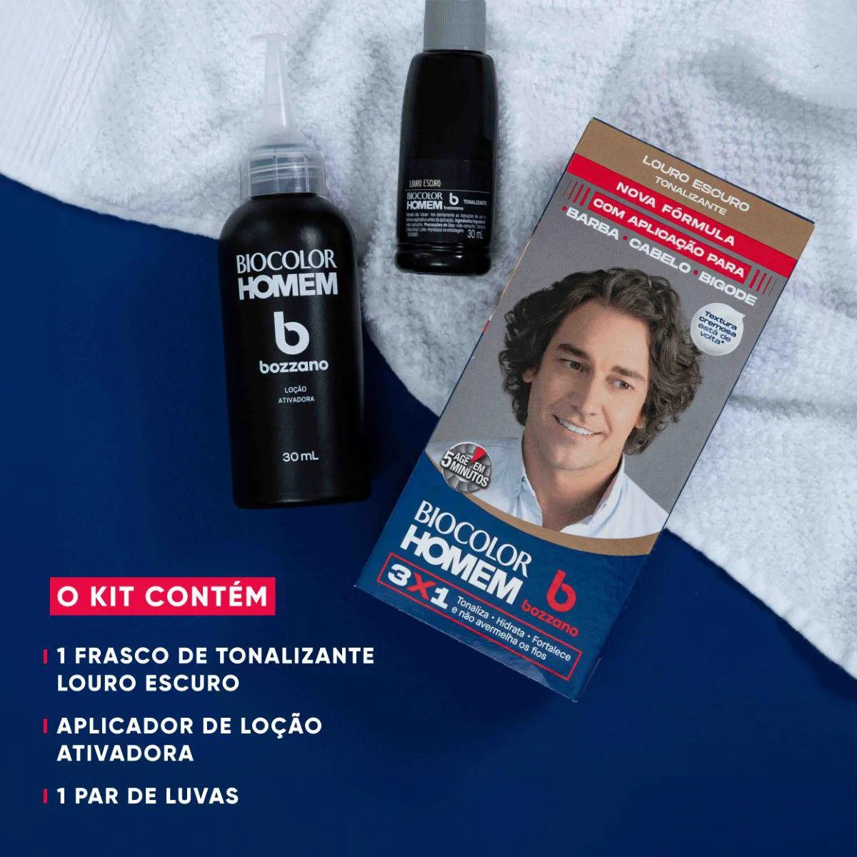 Tonalizante de Cabelo Biocolor Homem Bozzano - Louro Escuro