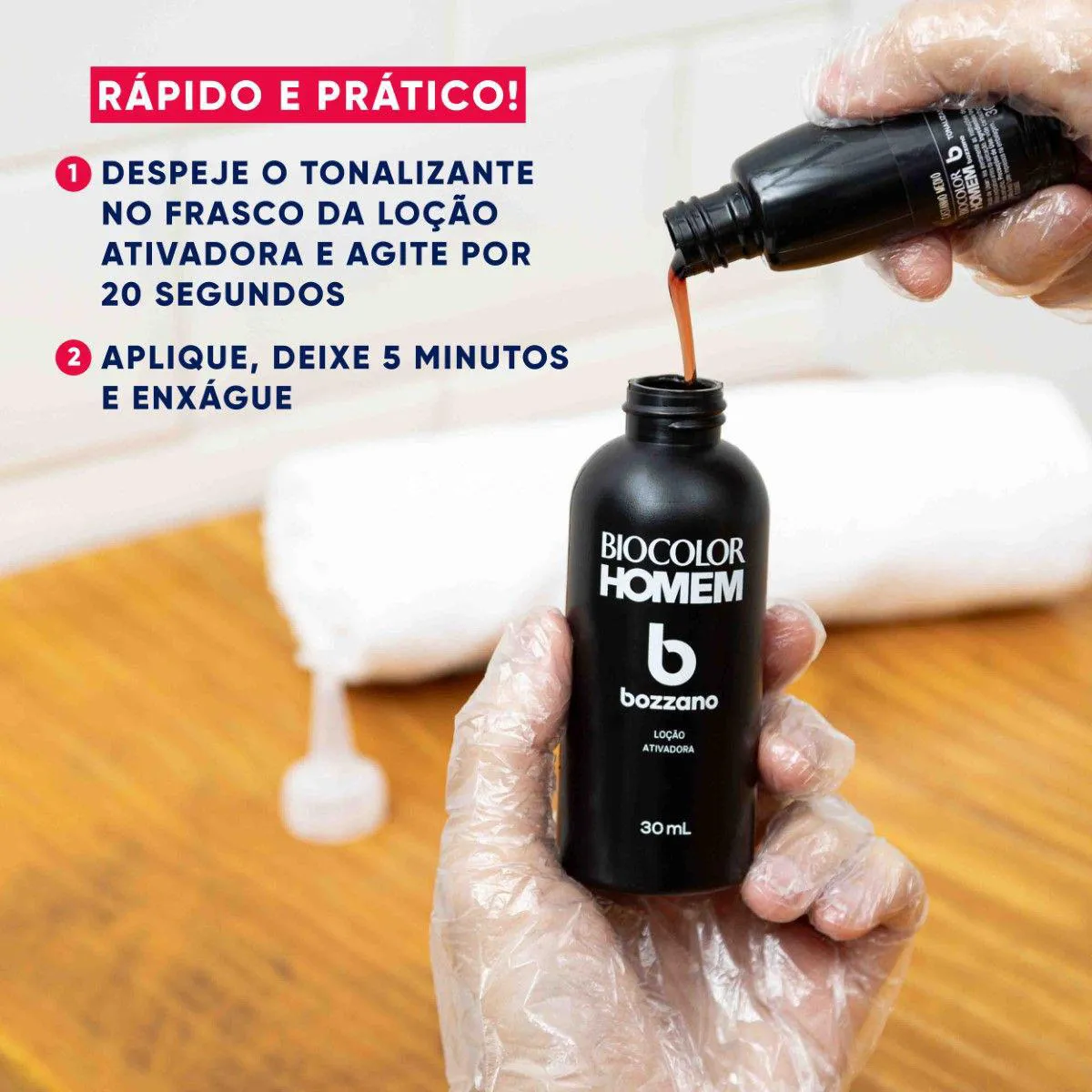 Tonalizante de Cabelo Biocolor Homem Bozzano - Castanho Médio