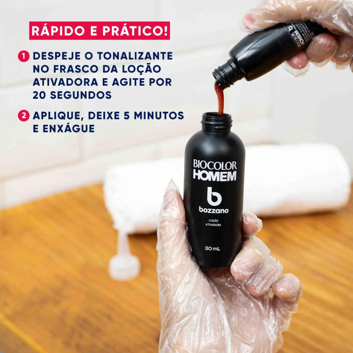 Tonalizante de Cabelo Biocolor Homem Bozzano - Castanho Escuro