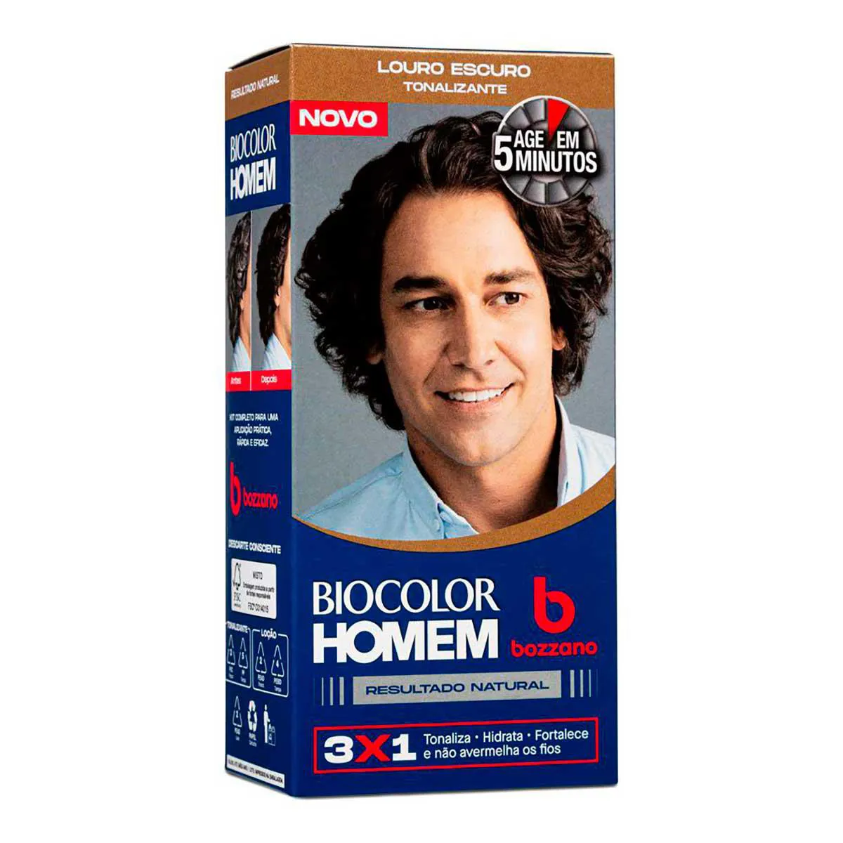 Tonalizante de Cabelo Biocolor Homem Bozzano - Louro Escuro