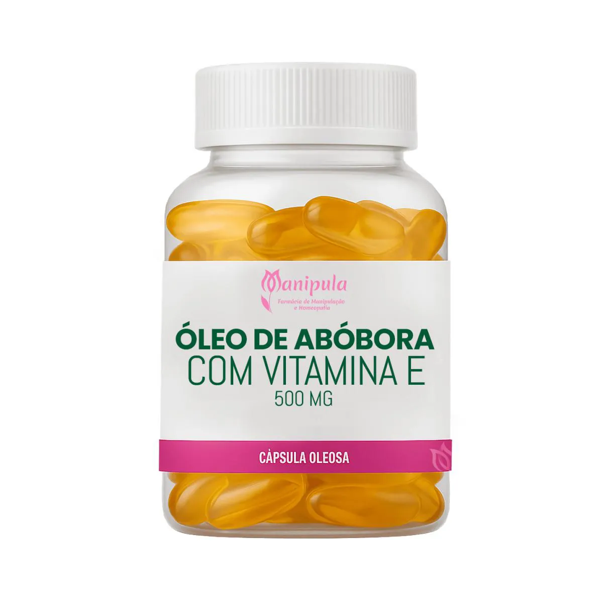 Oleo de Semente de Abóbora + Vitamina e 500mg - Cápsula Oleosa | 60 Doses
