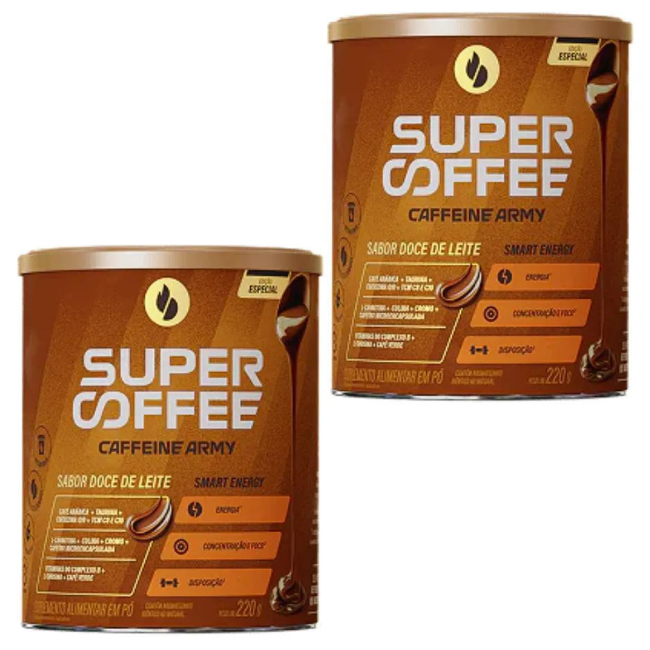Kit Duas (2)  Latas Super Coffee 3.0 Doce De Leite 220g - LanÇamento