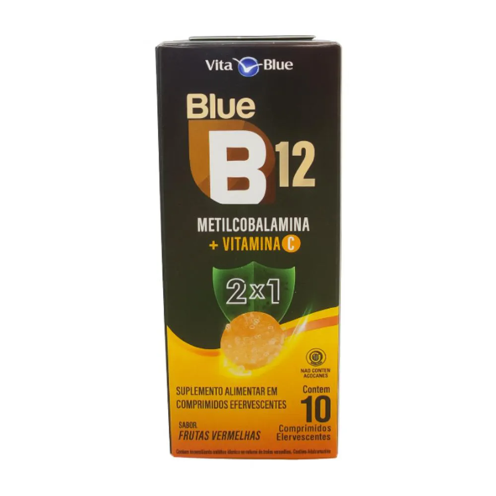 Blue B12 Metilcobalamina + Vitamina C/10 comprimidos - Vita Blue