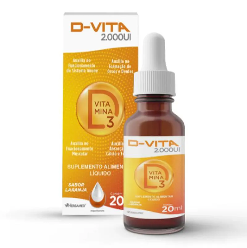 D‑Pro Vita 2000Ui 20 Ml Imunidade e Saúde dos Ossos - Herbamed
