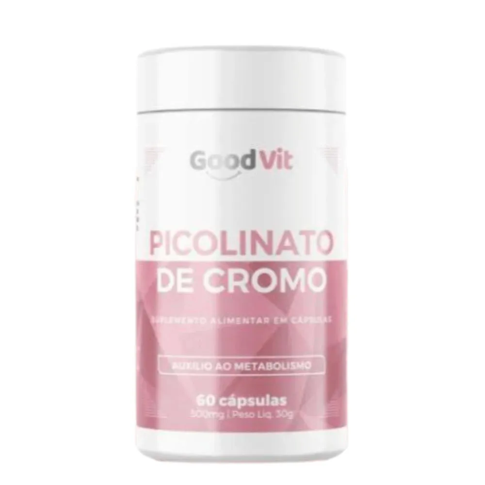 Picolinato de Cromo 500Mg C/60 cápsulas - Controle da Glicose - Good Vit