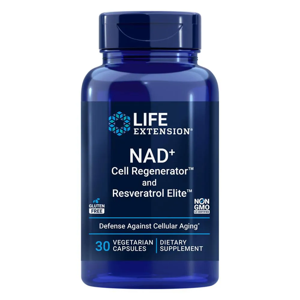 Nad+ Cell Regenerator E Resveratrol Elite 300mg 30 Cápsulas Life Extension