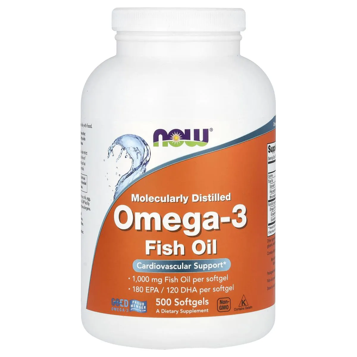 Ômega 3 Óleo De Peixe 1000mg 500 Softgels Now Foods