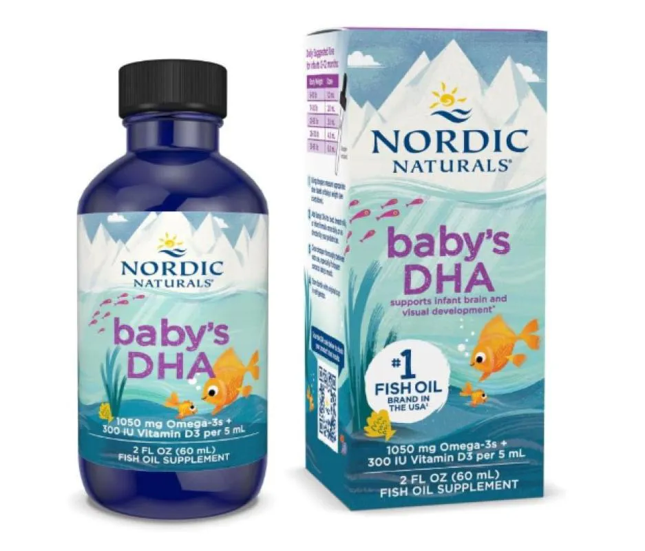 Nordic Naturals Baby's Dha, 1050 Mg Ômega-3 + 300 Ui de Vit D3 - 60ml