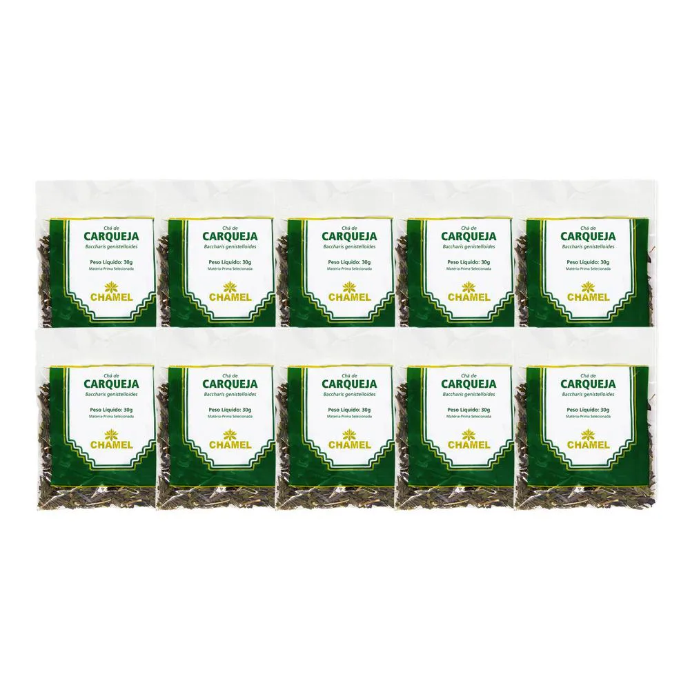 Kit 10X Chá Pacote Carqueja Folhas 30G - Chamel