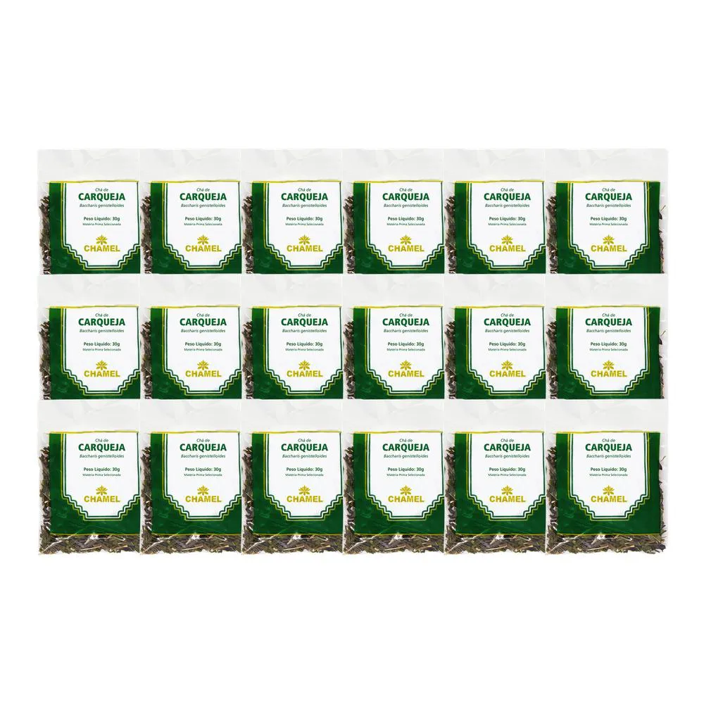 Kit 18X Chá Pacote Carqueja Folhas 30G - Chamel