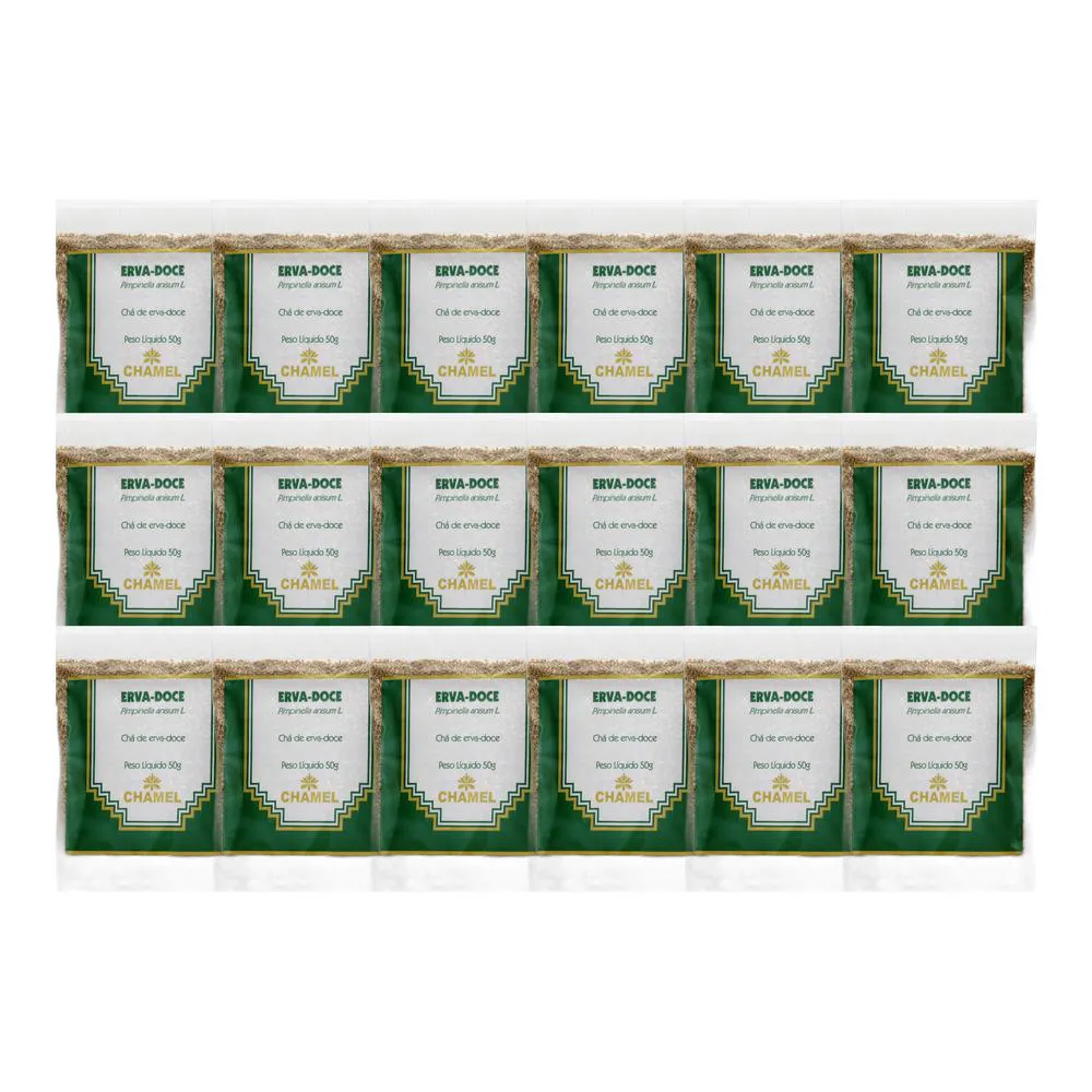 Kit 18X Chá Pacote Erva Doce 50G - Chamel