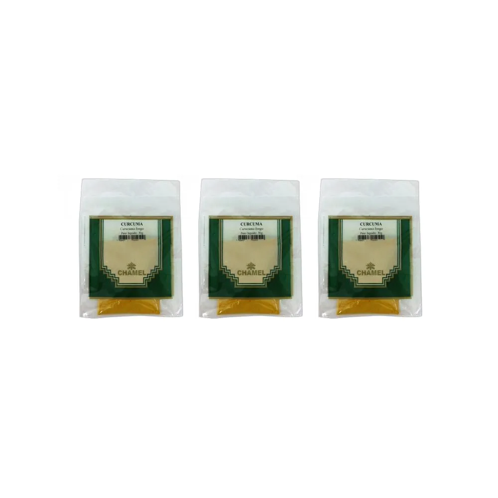 Kit 3X Pacote De Curcuma 30G - Chamel