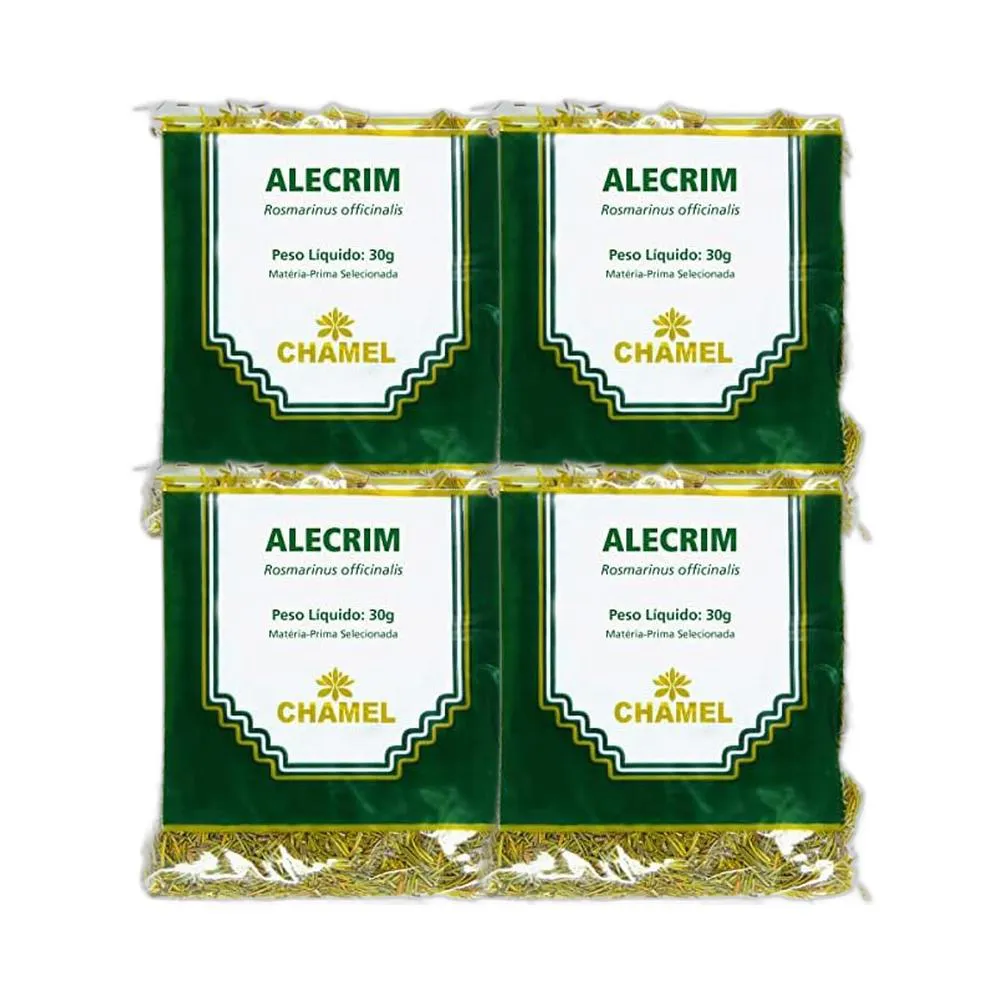 Kit 4X Chá Pacote Alecrim Folhas 30G - Chamel