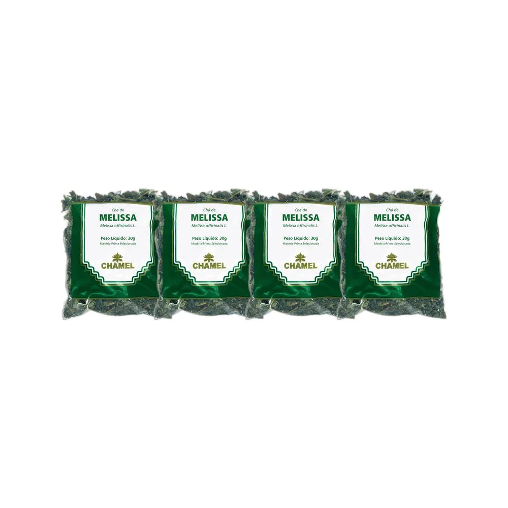 Kit 4X Chá Pacote Melissa Folhas 30G - Chamel