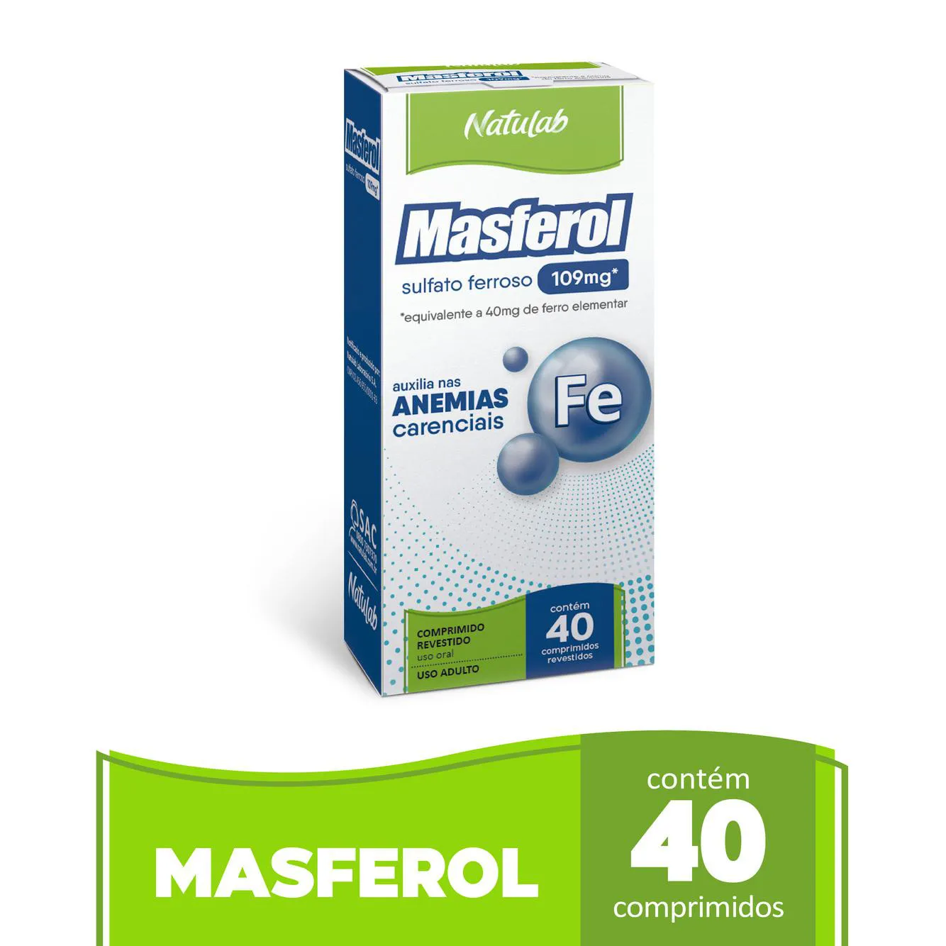Ferro Masferol 109mg 40 comprimidos