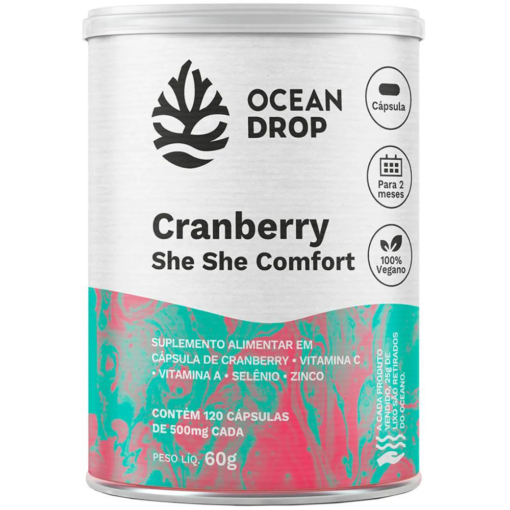 Cranberry She She Confort 120 Cápsulas 500Mg – Ocean Drop