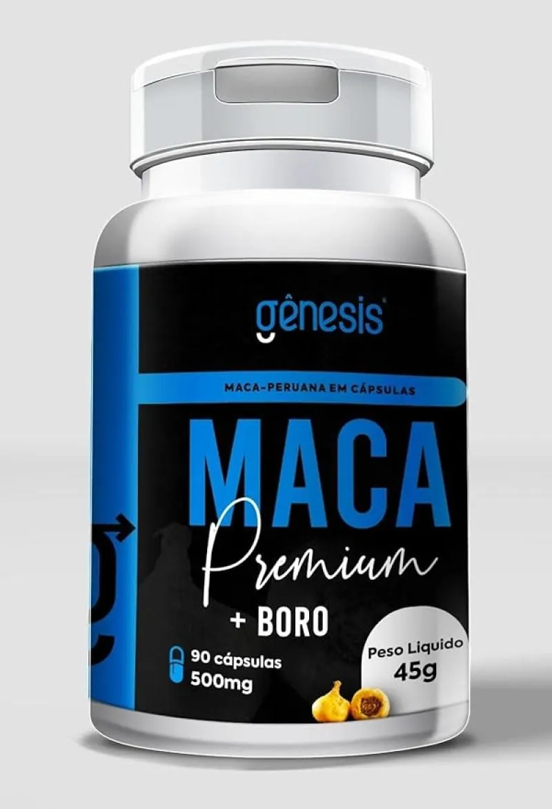 Super Maca Peruana + Boro Premium Em Cápsulas - Original - (90 Caps) 500Mg - Padrão: Único