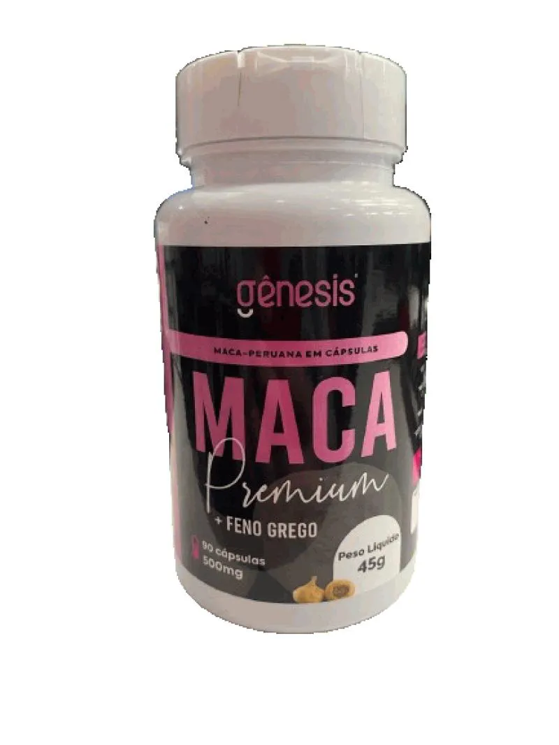 Super Maca Peruana + Feno Premium Em Cápsulas - Original - (90 Caps) - 500Mg - Padrão: Único