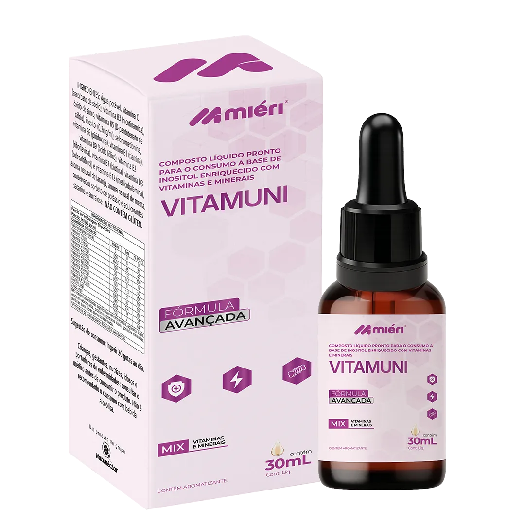 Vitamuni Gotas Composto Líquido a base de Vitaminas e Minerias 30ml - Mieri