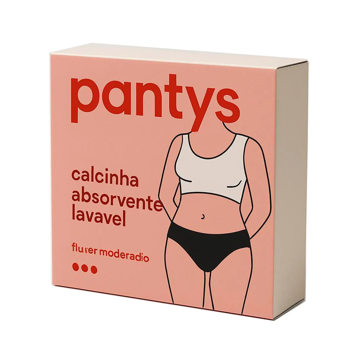 Calcinha Absorvente Menstrual Lavável Pantys Fluxo Moderado XXGG