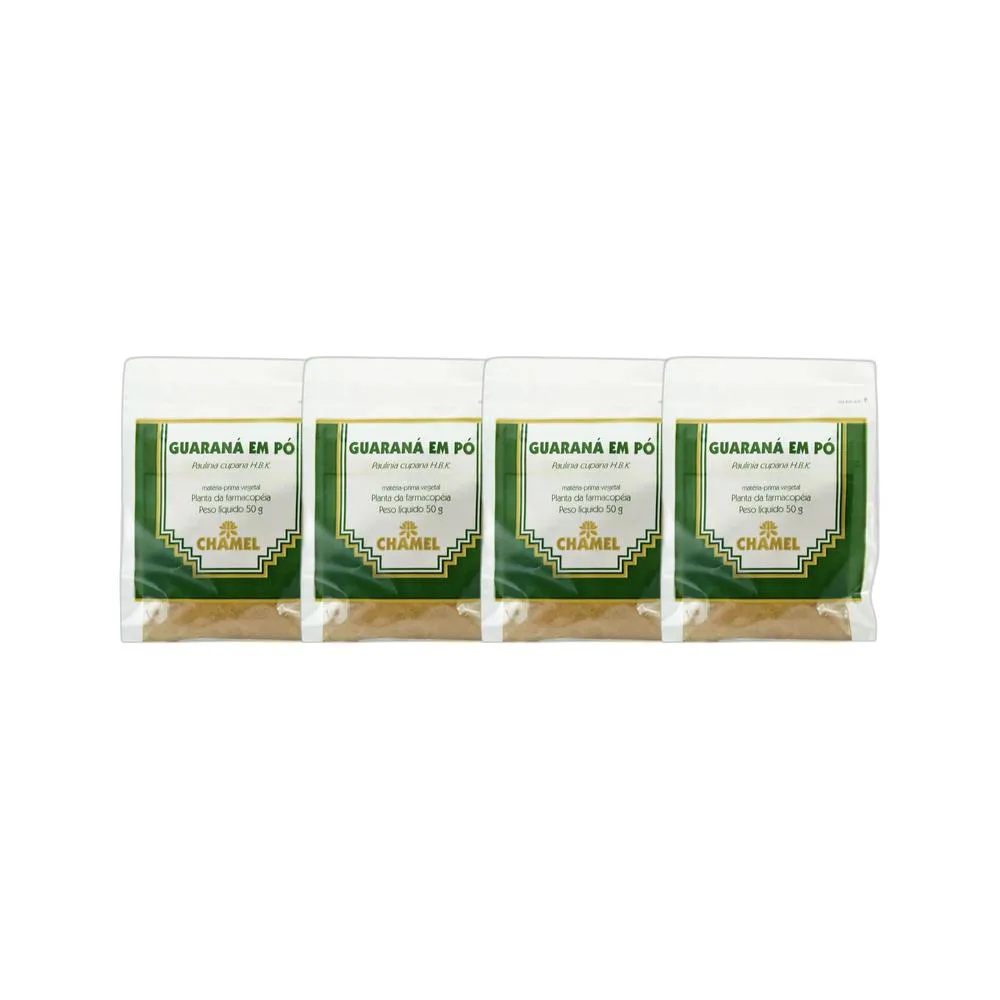 Kit 4X Pacote de Guarana em Pó 50G - Chamel
