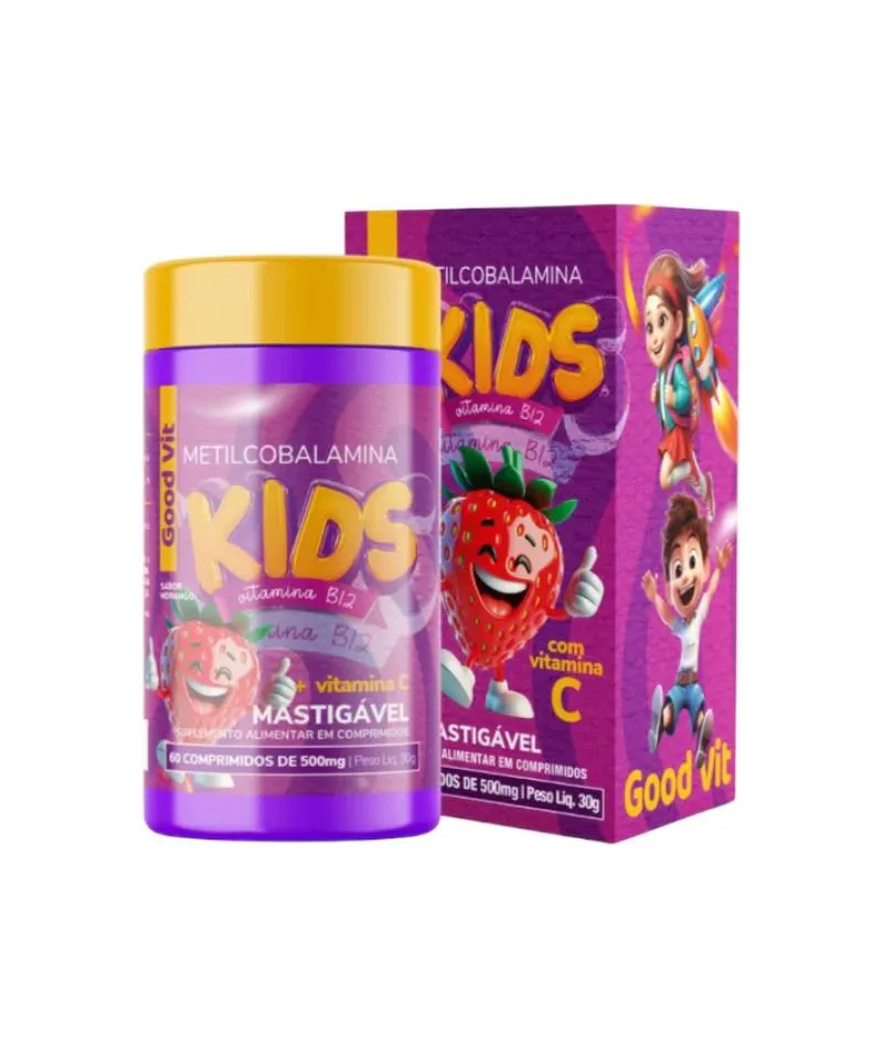 Kids B12 + Vit C Mastigável 60Cp - Good Vit