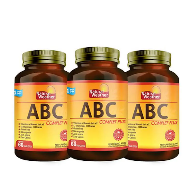 Abc Complet Plus - 3 Potes - 60 cápsulas