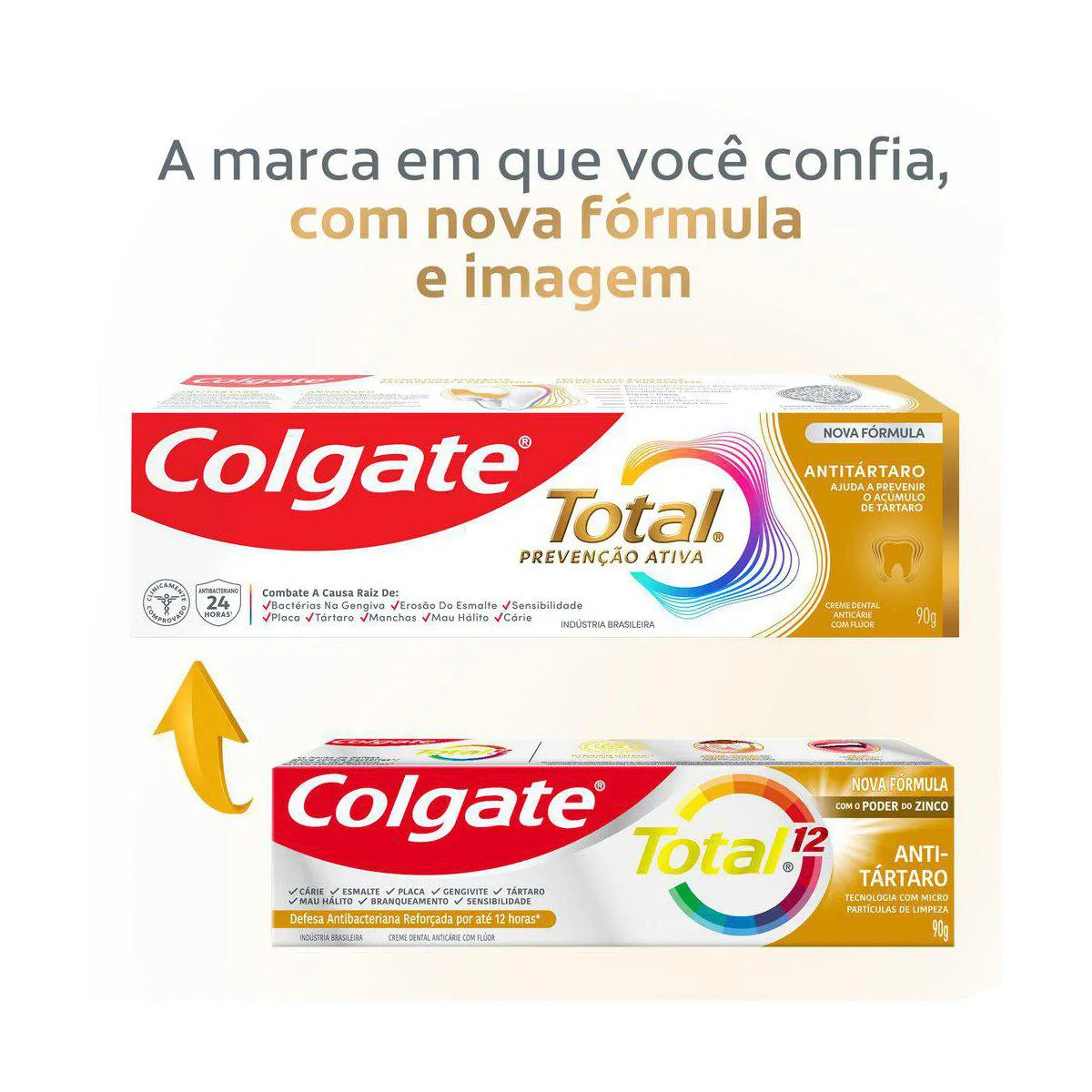 Creme Dental Colgate Total Prevenção Ativa Antitártaro 90g