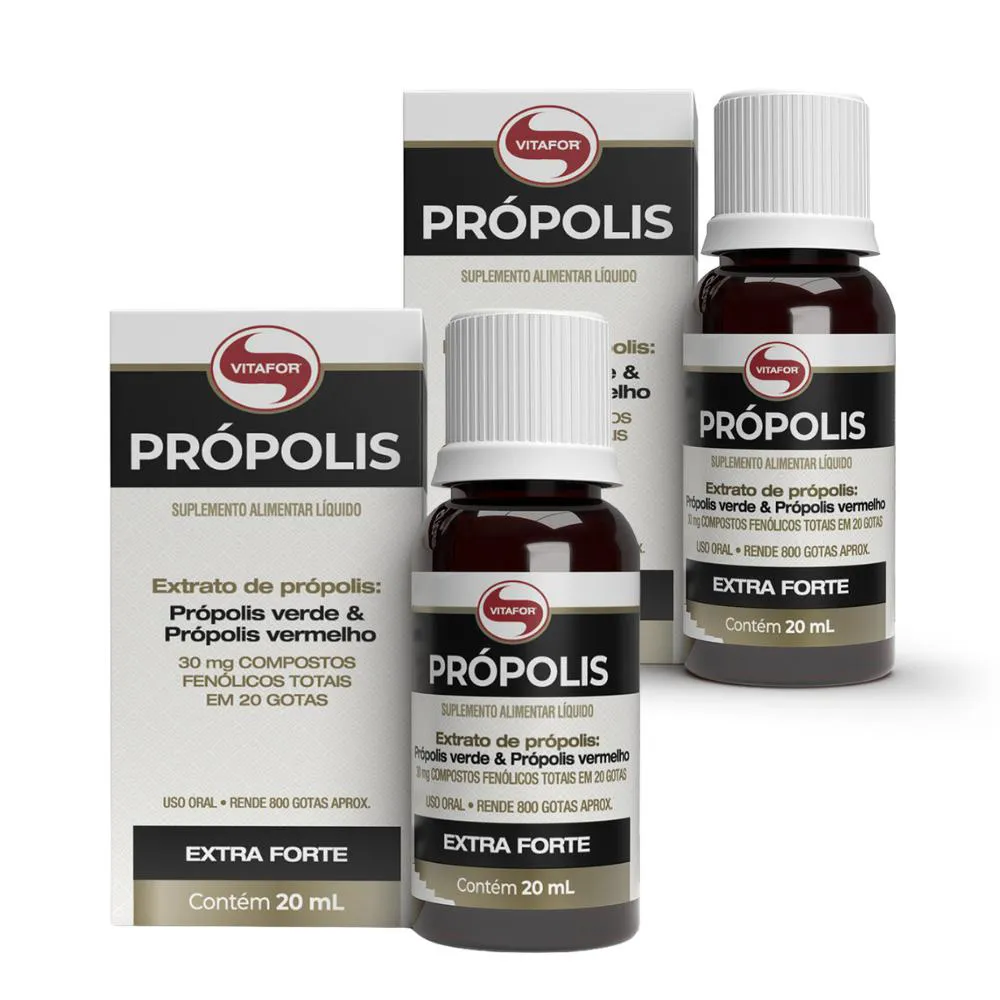 Kit 2x Propolis Líquido Extra Forte 800 gotas 20ml Vitafor